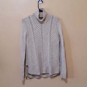 Vince Yak Wool Blend Chevron Cable Knit Sweater